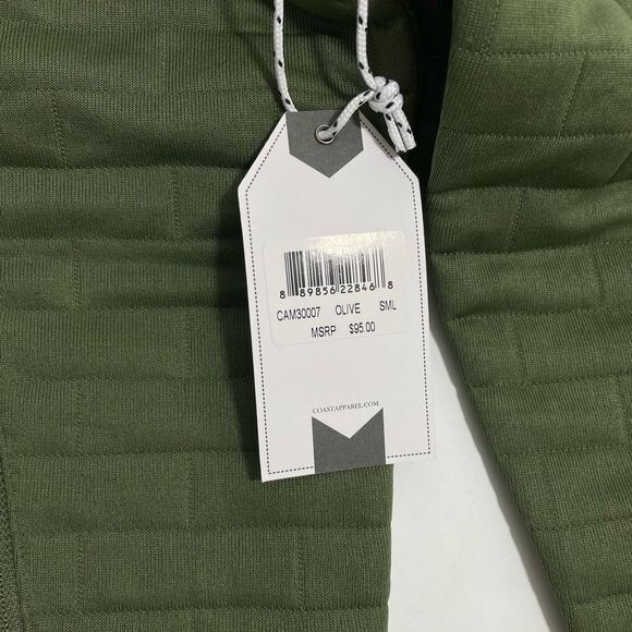 NWT Coast Men's The Foresail Jacket Multiple Pockets Olive Green Size Small - Picture 7 of 9